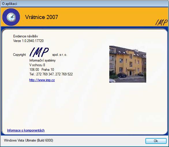 Informace o aplikaci Informace o programu lze získat z nabídky