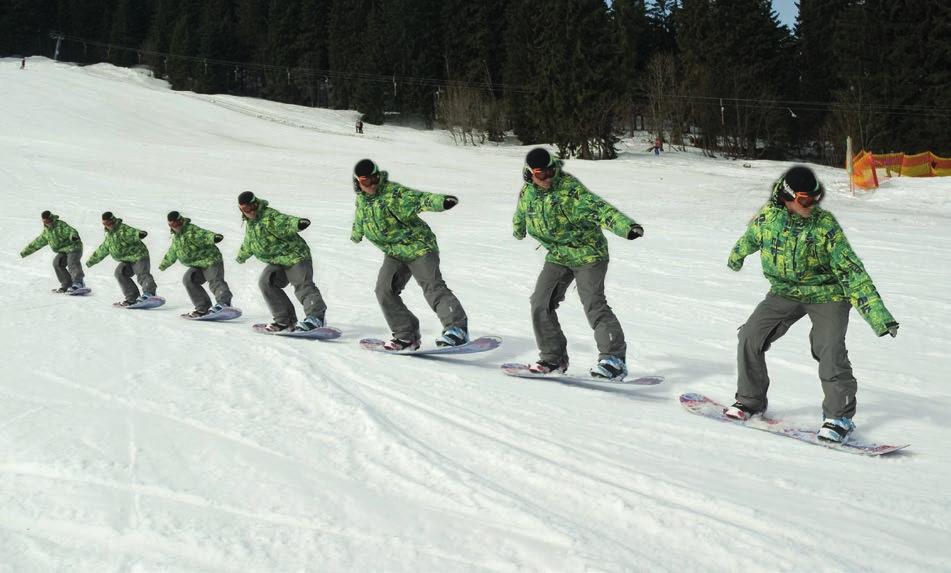 Metodika výuky pokročilých > úroveň B Tailpress Metodický postup 1. Vysvětlení, ukázka instruktora. 2. Nácvik bez snowboardu. 3. Nácvik s upnutým snowboardem, na rovině. 4.