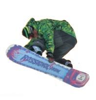 Indy snowboard uchopíme zadní rukou za přední hranu mezi vázáním.