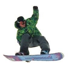 snowboard zlehka natočíme zadní hranou po směru jízdy.