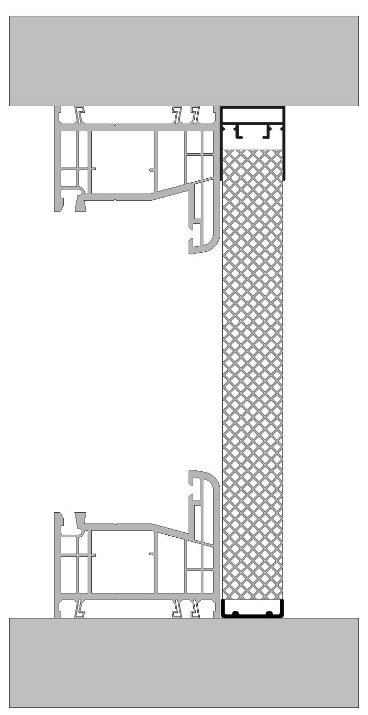 MONTÁŽ PLISÉ SÍTÍ DO OSTĚNÍ MONTÁŽ DO OSTĚNÍ K ostění se kotví pouze horní a dorazový profil s magnetem.