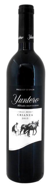 YUNTERO TEMPRANILLO PETIT VERDOT CRIANZA Toto červené víno Crianza z Bodegas Yuntero při svém zpracování prochází prodlouženou macerací při fermentaci za