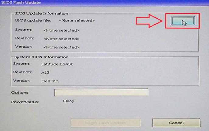 2 Zapněte systém, stisknutím klávesy F12 vstupte do jednorázové spouštěcí nabídky, pomocí šipek označte možnost BIOS Flash Update a stiskněte klávesu