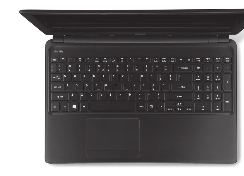 10 - Seznámení s notebookem Acer # Ikona Položka Popis Indikátor napájení Indikuje stav napájení počítače. Indikuje stav baterie počítače.