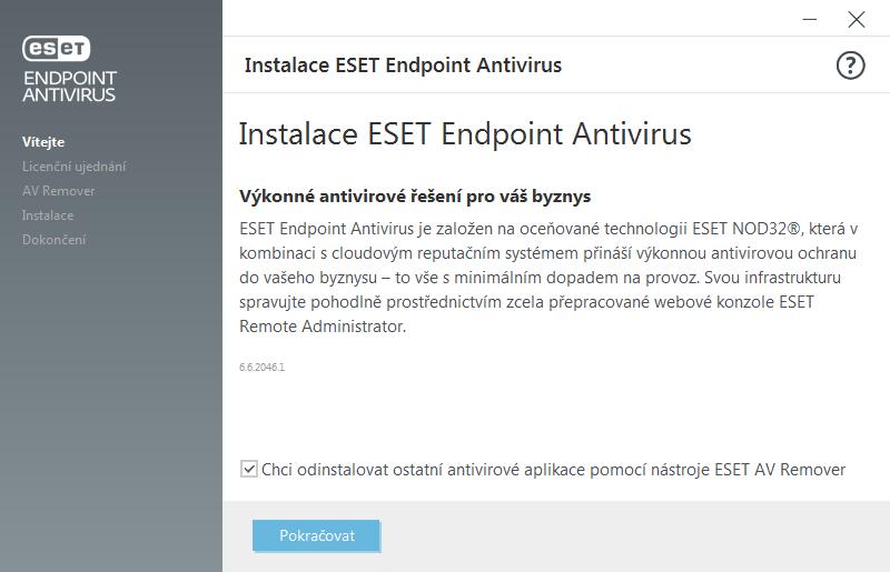 Použijte nástroje pro správu jako je GPO nebo SCCM pro nasazení Nasazení prostřednictvím GPO a SCCM ESET Management Agenta a ESET Endpoint Antivirus na klientské stanice.