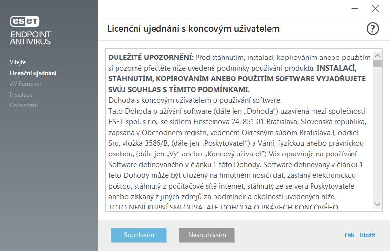 3.ESET AV Remover se pokusí ve vašem systému najít jiná antivirová řešení. 4.