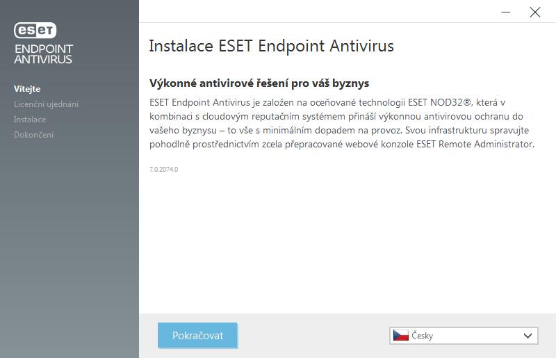 1.V dalším kroku se zobrazí licenční ujednání. Přečtěte si jej a kliknutím na Přijmout jej odsouhlaste. V instalaci pokračujte kliknutím na tlačítko Další. 2.