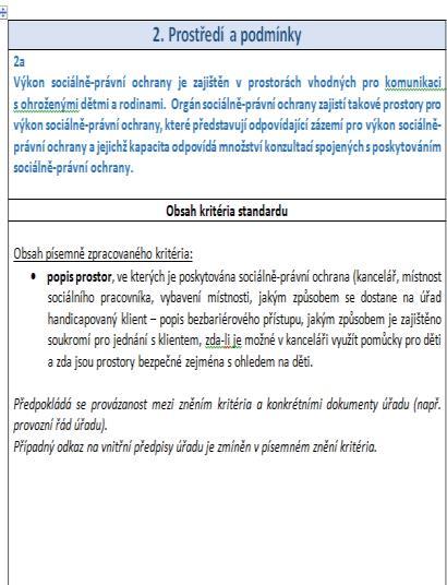 Praktický postup pro tvorbu standardů kvality a) Pověřený pracovník obecního úřadu vytvoří složku,