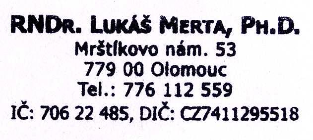 Objednatel: ELDACO a.s. Olomoucká 3419/7 618 00 Brno Zpracovatel: RNDr. Lukáš Merta, Ph.D. Mrštíkovo nám. 53 779 00 Olomouc tel.: 776 112 559 e-mail: l.merta@post.cz V Olomouci, 7.7. 2009. RNDr. Lukáš Merta, Ph.D. Zpracovatel posudku je držitelem autorizace k provádění posouzení podle 45i zákona č.