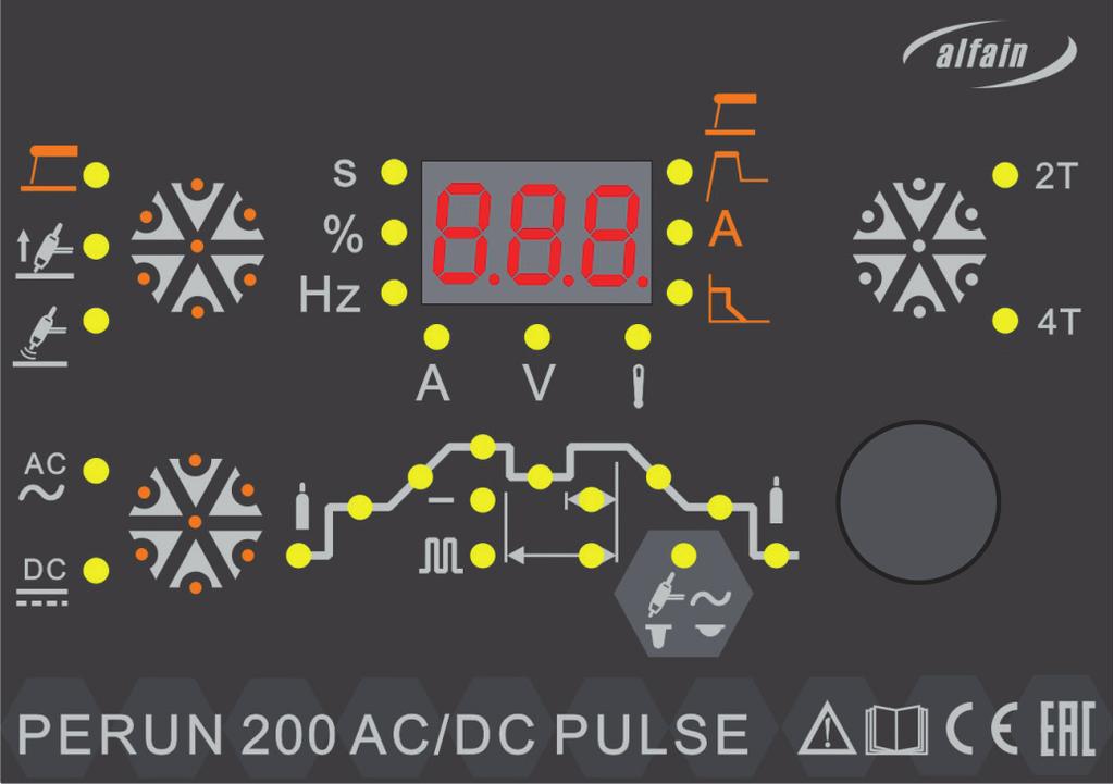 INVERTORY AC/DC PERUN 200 AC/DC PERUN 200 AC/DC PULSE Svařovací invertor pro svařování hliníku, nerezi a uhlíkatých ocelí metodami TIG AC/ DC a MMA AC/DC Stroje PERUN AC/DC jsou určeny pro