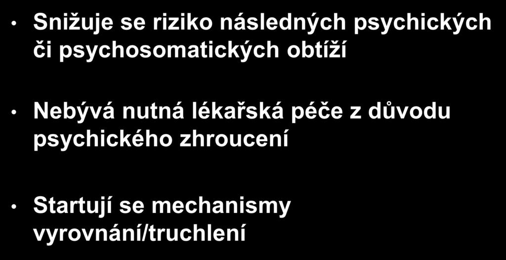 DÉLEDOBĚJŠÍ PŘÍNOS Snižuje se riziko