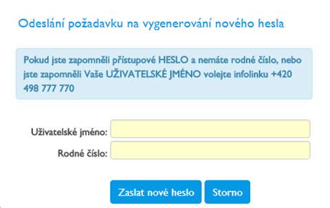 Do políčka Heslo zadejte heslo, které Vám bylo zasláno na vaše registrované mobilní číslo. Pokud se Vám přihlášení nedaří, volejte 498 777 770.