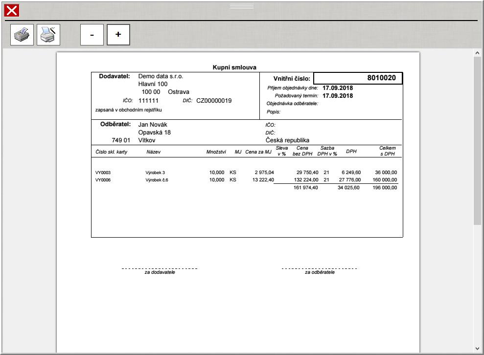 Při exportu dokladu z programu včetně příloh dojde ke sloučení dokumentů včetně základního dokladu do jednoho pdf souboru.