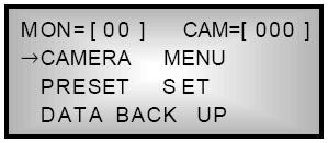 5. Nastavení kamery Chcete-li změnit nastavení Samsung kamery, přesuňte v hlavním menu kurzor ( ) k položce CAMERA SET a stiskněte tlačítko ENTER.