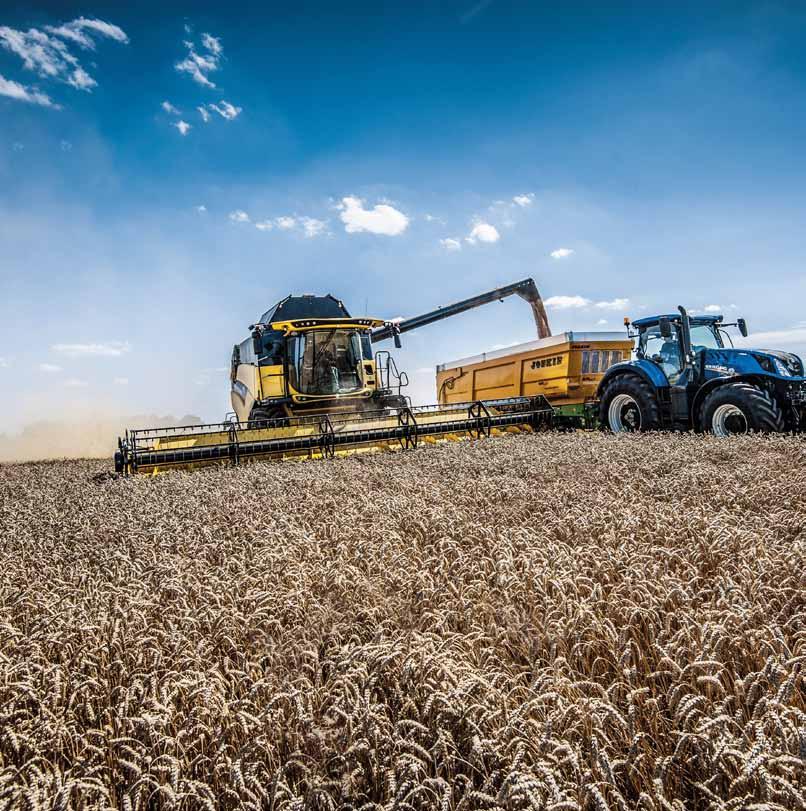 16 ZÁSOBNÍK ZRNA A PRÁCE SE ZRNEM Práce s velkým objemem zrna Velkoobjemový zásobník zrna Zásobník zrna se u modelu CX8.85 a CX8.90 zvětšil oproti předchozím modelům o 9,5 % na objem 12 500 litrů.