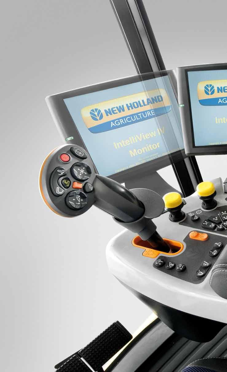 26 ŘÍDÍCÍ CENTRUM Vaše polní kancelář Inteligentní a intuitivní automatizace šetří čas a zvyšuje výkon. Multifunkčni páka CommandGrip TM představuje základní ovládací prvek sklizecí mlátičky.