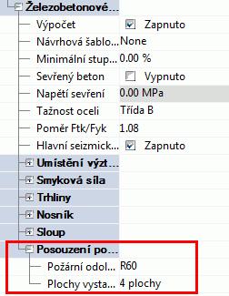 EUROKÓD 2 [14287] Parametry EN1992-1-2 pro ověření požární odolnosti se nyní nachází v okně Vlastností prvku (dříve byly tyto