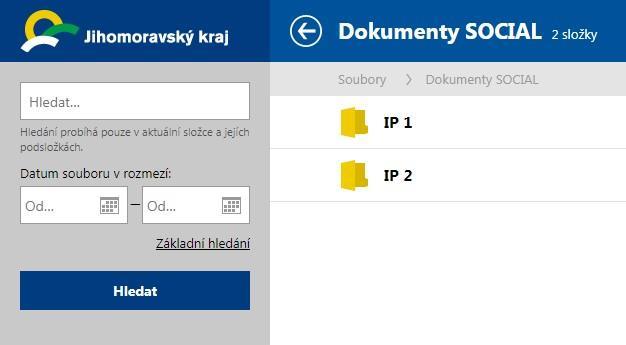 složky 6) Vyberete si složku, kam potřebujete nahrát dokument.