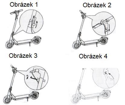 SESTAVENÍ 1. Upevněte hlavní tyč rukojeti. (Obr. 1) 2. Připevněte řídítka na hlavní tyč. (Obr. 2) 3. Použijte šestihranný klíč pro utáhnutí obou šroubů. (Obr. 3) 4.