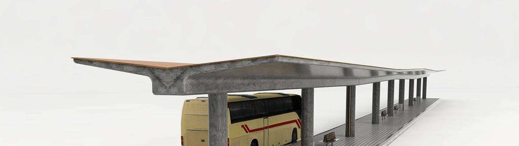 NÁVRH ŽELEZOBETONOVÉHO ZASTŘEŠENÍ AUTOBUSOVÉHO NÁDRAŽÍ 1. Úvod Ve své bakalářské práci se zabývám návrhem nosné železobetonové konstrukce zastřešení autobusového nádraží v krajském městě Jihlava.
