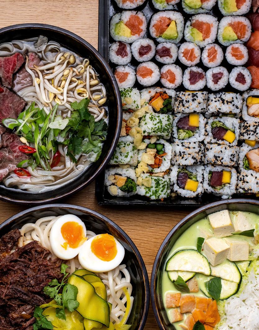 Budova Filadelfie Sushi Time zve každý den na Happy Hour 