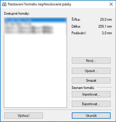 Tisk přímo z jiného softwaru pro systém Windows Můžete nastavit název formátu ( Název ) a jeho velikost ( Šířka,