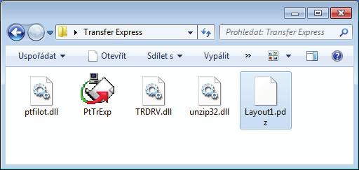 Přenos šablon pomocí programu P-touch Transfer Express (pouze systém Windows ) Distribuování souboru přenosového balíčku (.