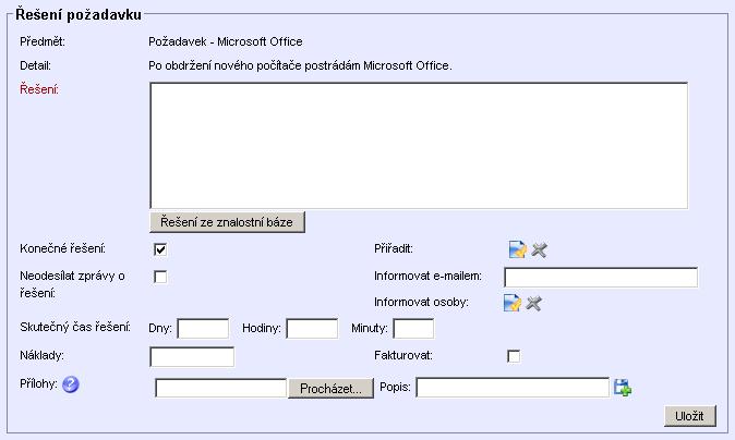 MISPA Ke každému řešení lze přidat odkaz na řešení ze znalostní báze. Ve výpisu řešení se zobrazí pak odkaz vedoucí přímo na daný záznam.