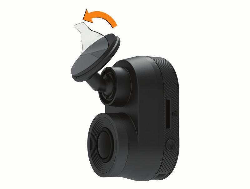Instalace zařízení na čelní sklo OZNÁMENÍ Držák s přilnavým povrchem je určen pro dlouhodobou instalaci na čelní sklo, a proto je obtížné ho sejmout.