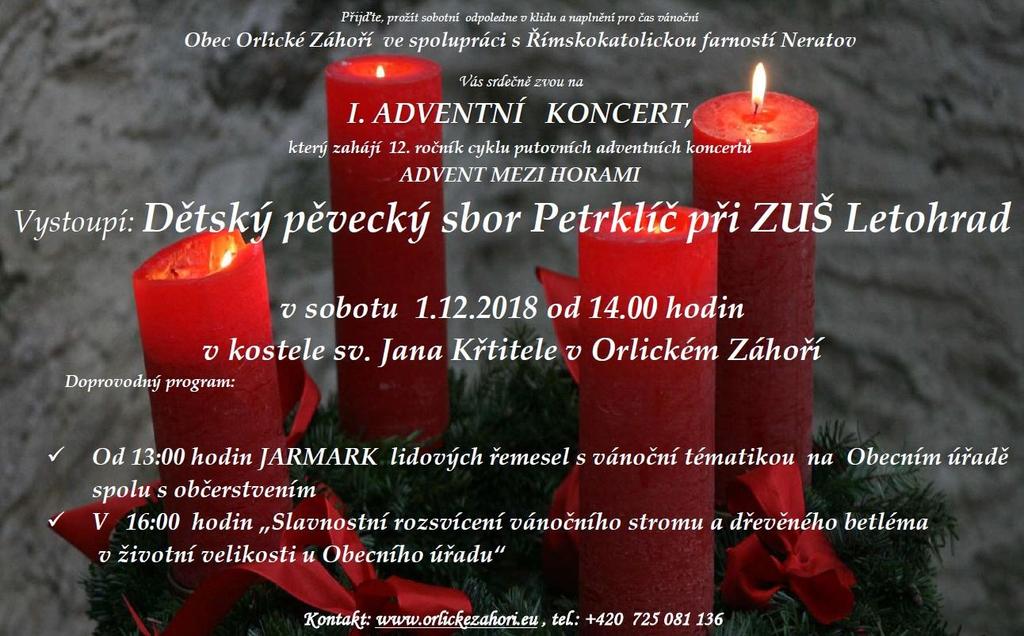 NERATOVSKÉ POZVÁNKY Svatohubertská mše již v sobutu 4 listopadu Adventní