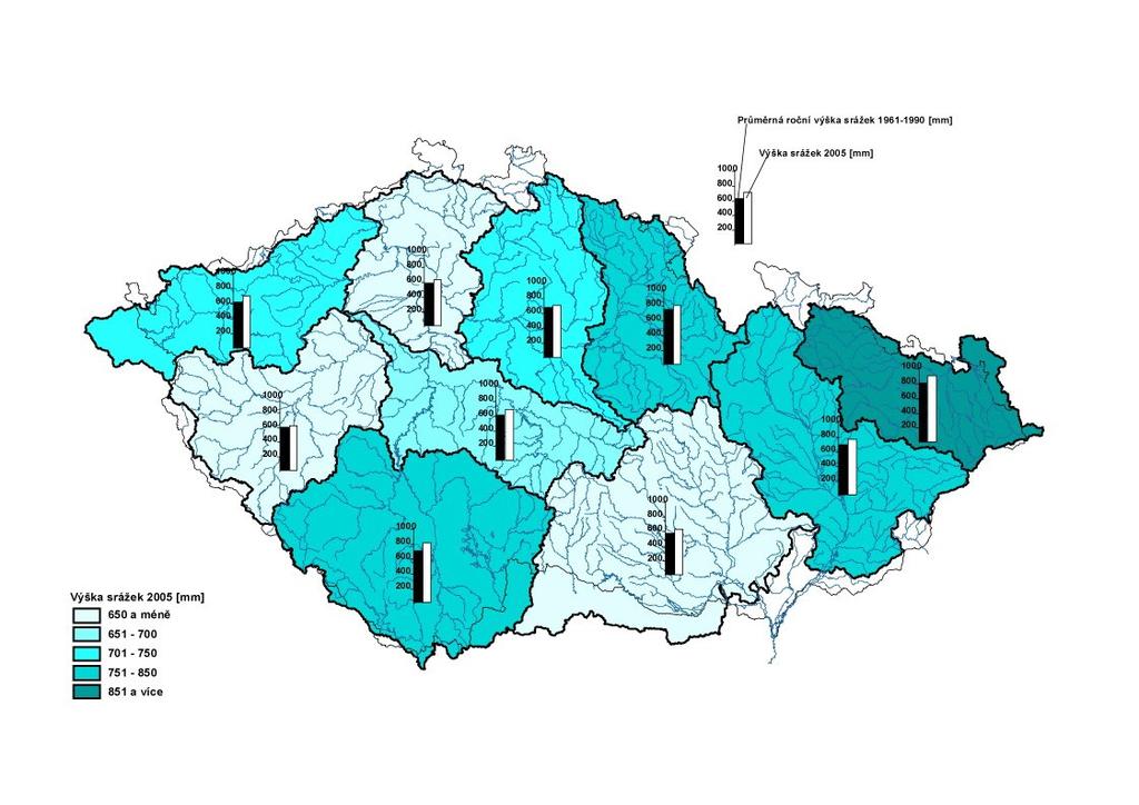 nepřístupná místa; ombrograf nádoba, kam stékají srážky a pomocí plováku napojeného na registrační zařízení, které