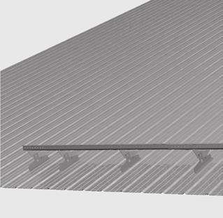 Montáž střešní lávky na trapézový plech o výšce vlny do 45 mm max. 150 mm KTWALK/BR KTUWCO KTFLS350/400 Obr.