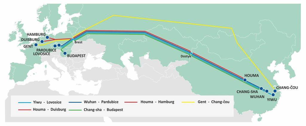 Ukázka spolupráce ČD Cargo v rámci přeprav Asie Evropa Zdroj: Seminář Iniciativa Nová
