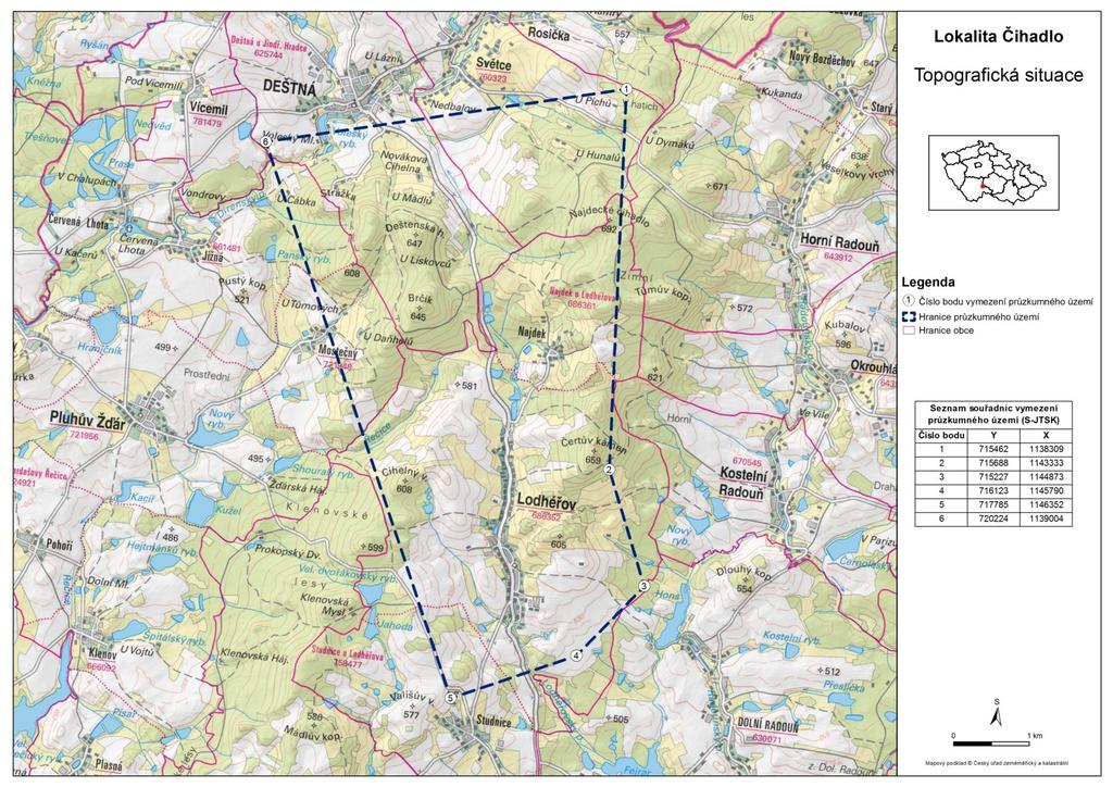 Obr. 1 Topografická