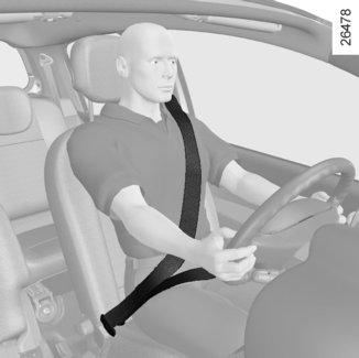 BEZPEČNOSTNÍ PÁSY (1/2) Pro zajištění své bezpečnosti používejte při všech jízdách bezpečnostní pásy. Navíc je Vaší povinností dodržovat předpisy platné v zemi, v níž se právě nacházíte.
