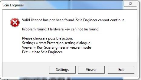 2. Lokální instalace s lokální ochranou 1. Produkt SCIA Engineer nelze spustit bez správné ochrany. Chcete-li spustit nastavení ochrany a aktualizovat ji, klikněte na tlačítko [Setup] (Nastavení). 2.