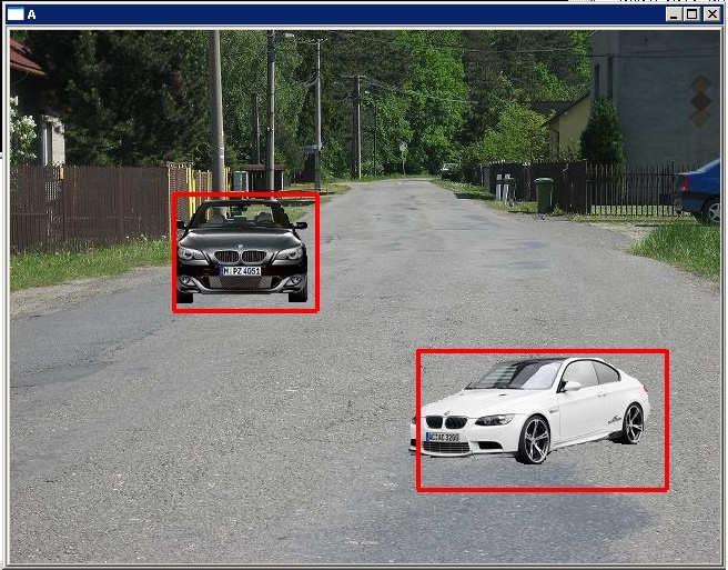Obrázek 4.5: Výstup aplikace s detekcí vozidel. 4.6 Zobrazení shody s anotovanými daty Pro kontrolu shody nalezených objektů s anotovanými daty je zde tzv. anotovací režim.
