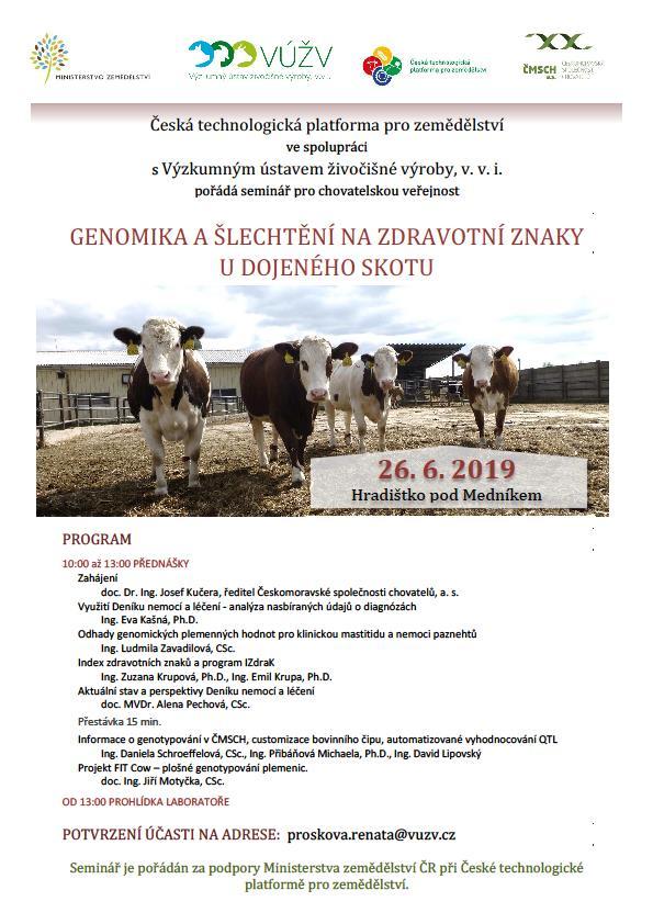 ORGANIZÁTOŘI SEMINÁŘE Výzkumný ústav živočišné výroby v. v. i.