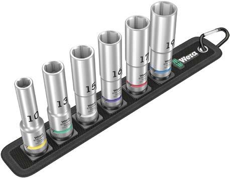 NOVINKA Belt C Deep 1 sada nástrčných hlavic ( ořechů"), upínací část 1 /2" NOVINKA 8790 HMC Deep Nástrčná hlavice, upínací část 1 /2" WERA 2GO COMPATIBLE Na šrouby a matice s vnějším šestihranem