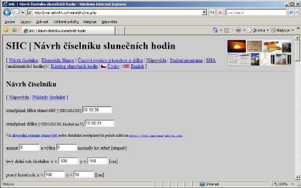 Snad nejlépe propracovaným programem v oblasti návrhu slunečních hodin se jeví Shadows Pro, http://www.shadowspro.com/en/index.html.