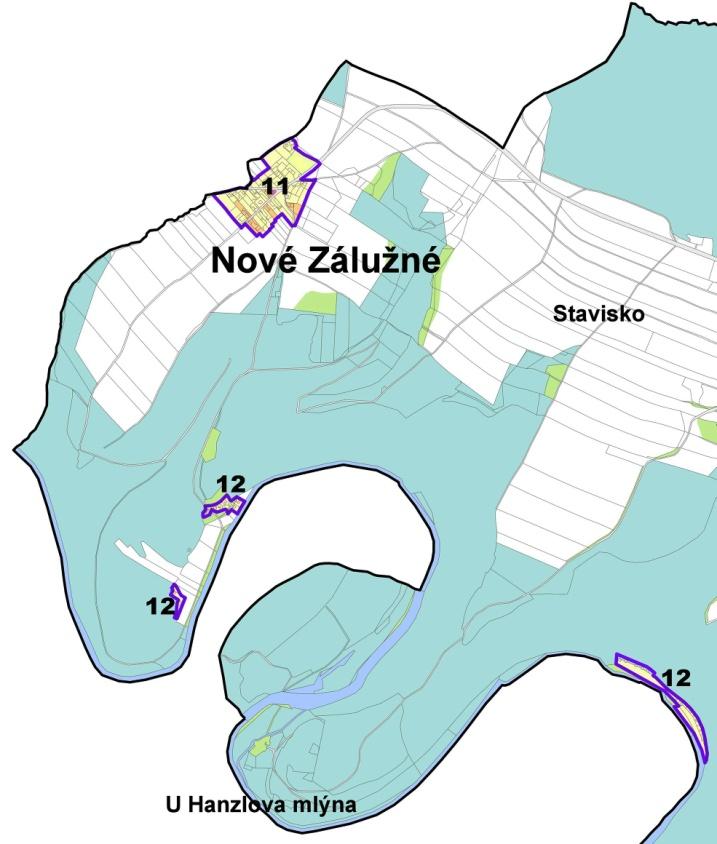 2.3.9. lokalita 9 Dubová - jih sestává převážně z ploch smíšených obytných a ploch zemědělských. Zařazuje se mezi lokality rozvojové.