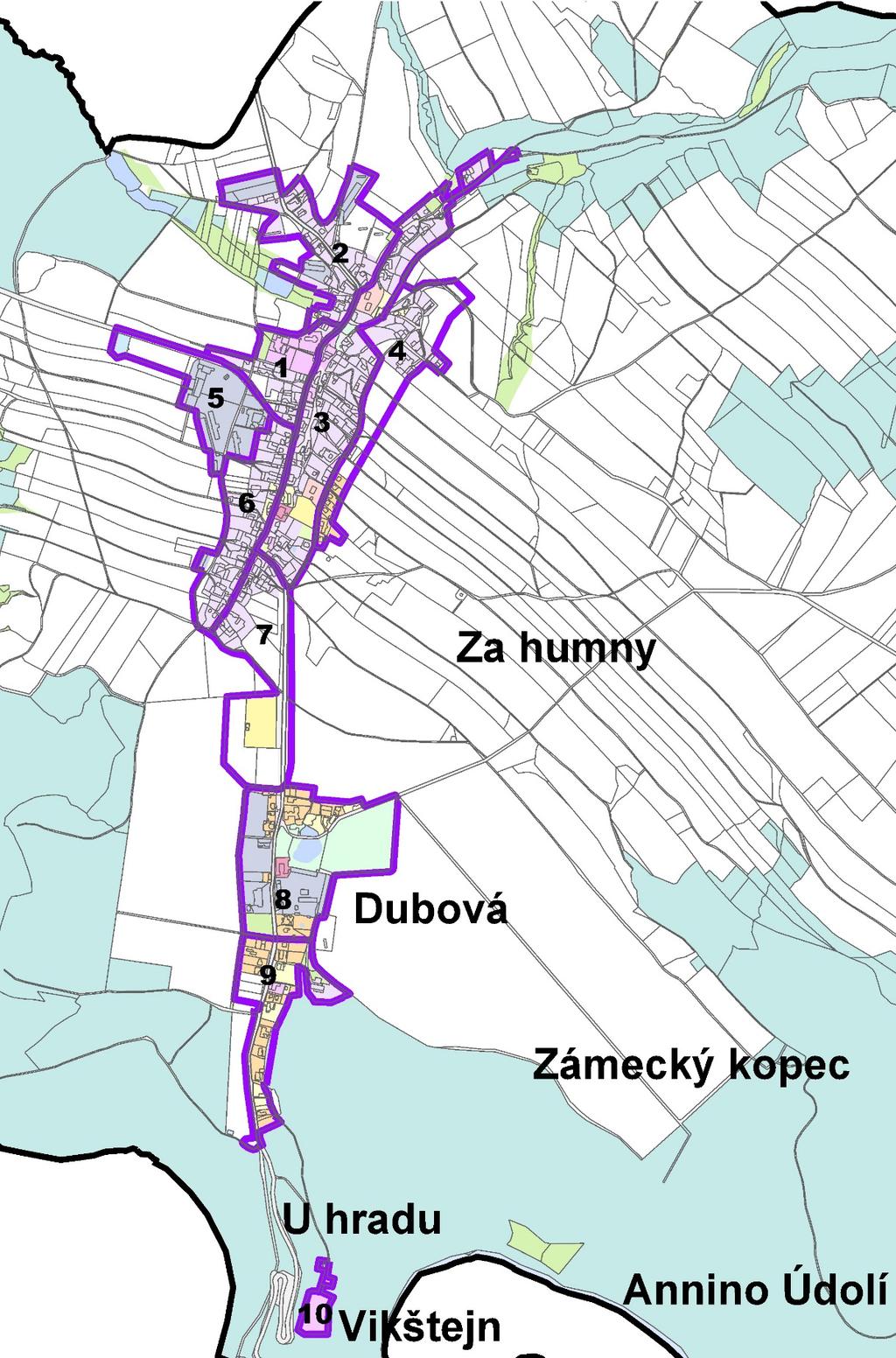 Hranice vymezující lokality jsou ilustrativní a slouží pouze pro vymezení a popis základní koncepce rozvoje území obce a směrování budoucího uspořádání a využití území.