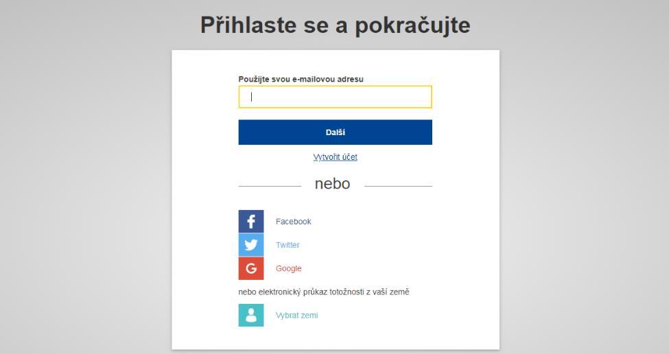 Registrace do systému DECLARE Jakmile jste