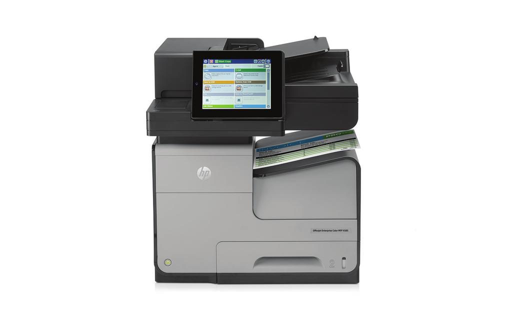 Datový list Řada barevných multifunkčních tiskáren HP Officejet Enterprise X585 Připravena k podnikovému využití tisk až dvojnásobnou rychlostí a s polovičními náklady na stránku ve srovnání s