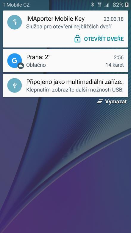 Pro zjednodušenou Bluetooth identifikaci tlačítkem z notifikační lišty nebo rozsvícením displeje je třeba mít tuto funkci povolenou v globálních nastaveních aplikace a dále pak u každé jednotlivé