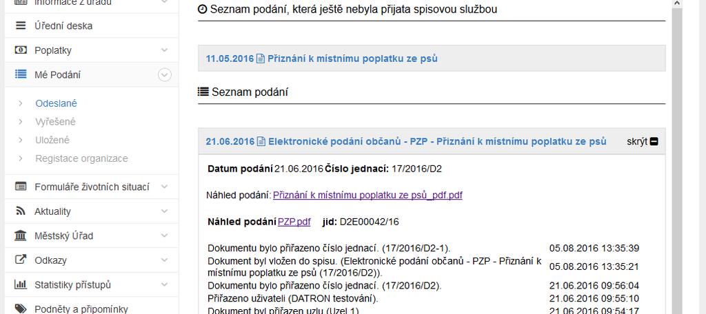 Privátní část Přihlášení ISDS datové schránky mojeid CZ.