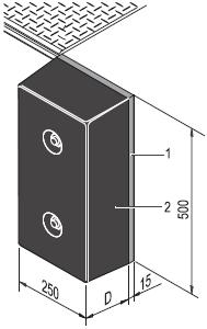 deskou 1 Deska (pozink) 2 Nárazník 400x80x70 1 Deska