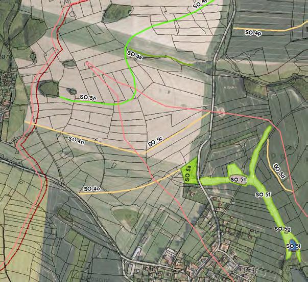 Střety s ÚAP méně významné např. protierozní mez vs nadzemní vedení EL sítě ÚSES Křešický p.