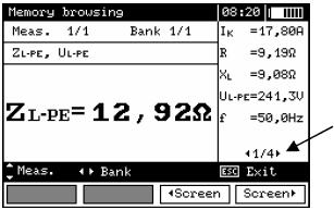 4.2 Prohlížení dat uložených v paměti 1 Nastavte otočný přepínač do polohy MEM. 2 Tlačítky a zvolte položku Memory browsing (prohlížení paměti). 3 Stiskněte tlačítko ENTER.