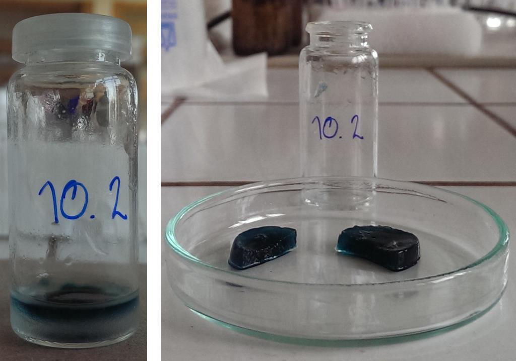 Obr. 23: Hydrogel vytvořený při ph